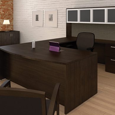 Amber U-Shaped Executive Desk