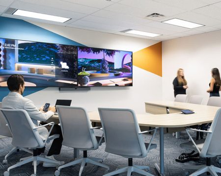 tech reception workspaces