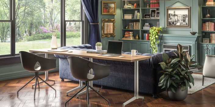Formal Home Office Workspace