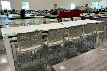 white bar height table
